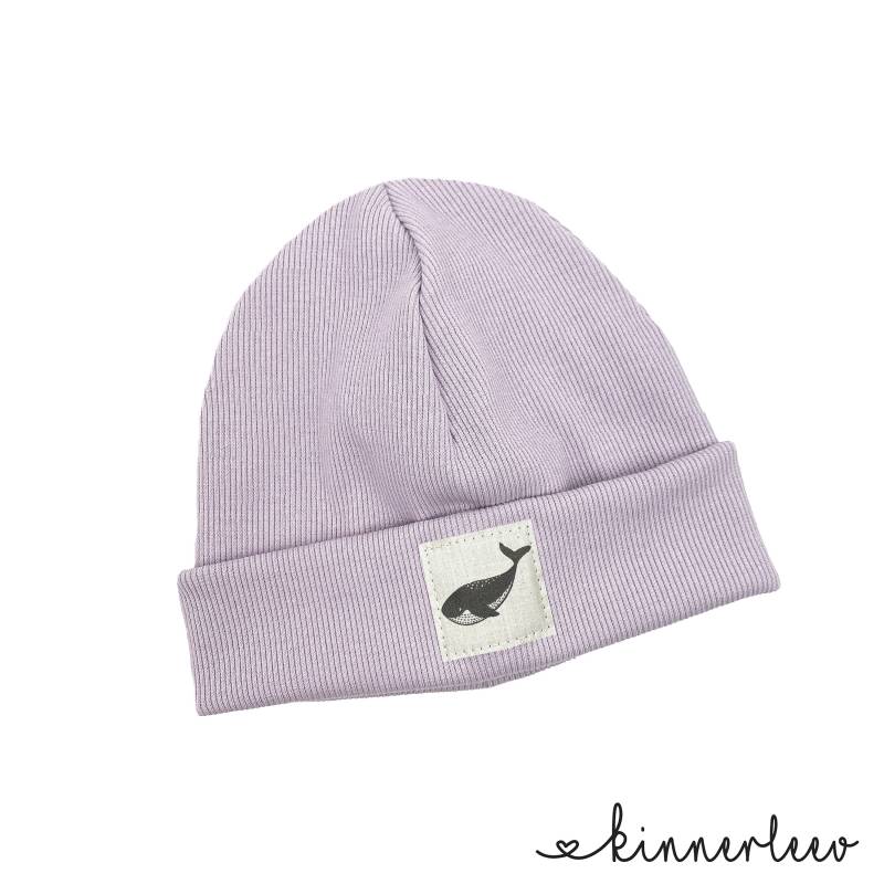 Beanie Mütze Flieder Rib Wal Hipster Baby Kinder Mädchen Junge von kinnerleev