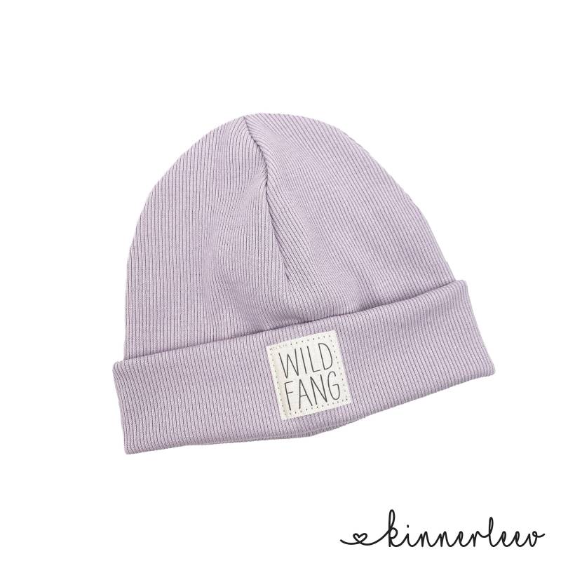 Beanie Mütze Flieder Rib Wildfang Hipster Baby Kinder Mädchen Junge von kinnerleev