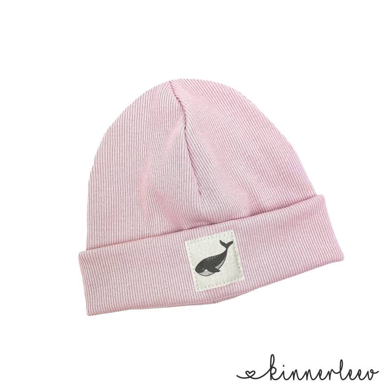 Beanie Mütze Hellrosa Wal Hipster Baby Kinder Mädchen von kinnerleev