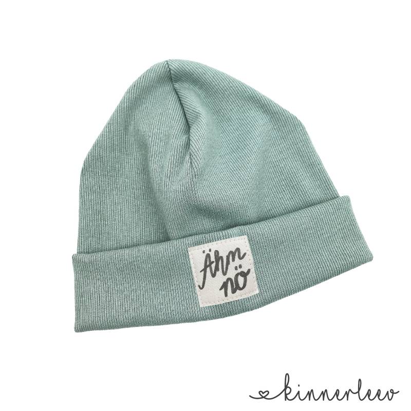 Beanie Mütze Mint Rib Ähm Nö Hipster Baby Kinder Junge Mädchen von kinnerleev