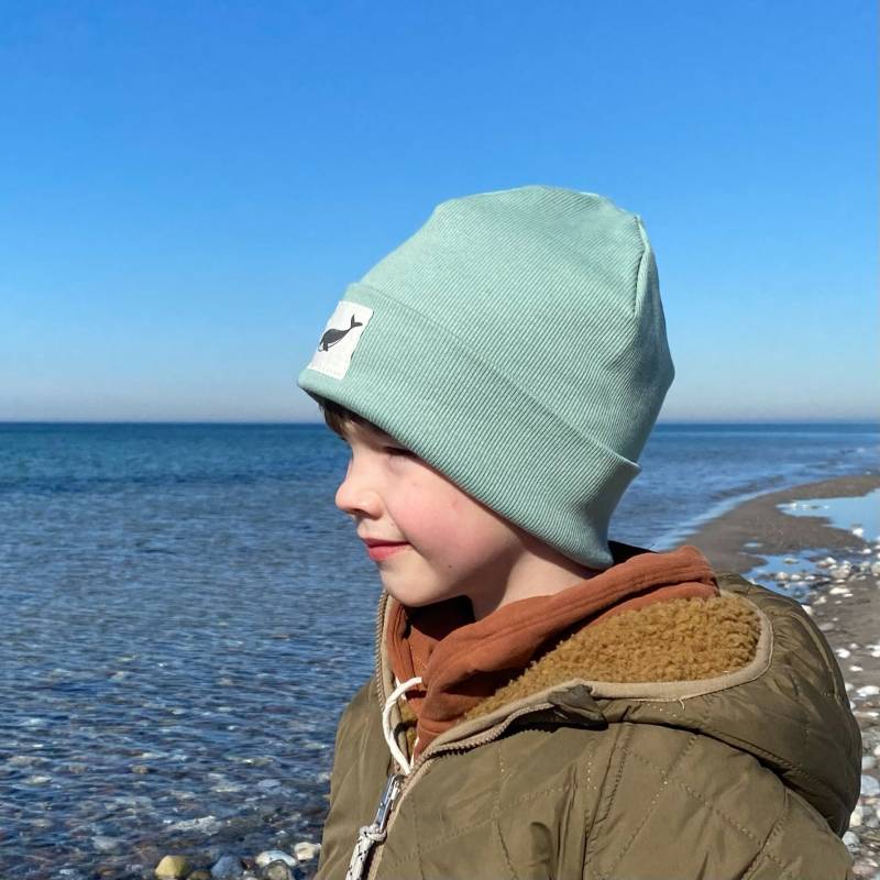 Beanie Mütze Mint Rib Wal Hipster Baby Kinder Junge Mädchen von kinnerleev