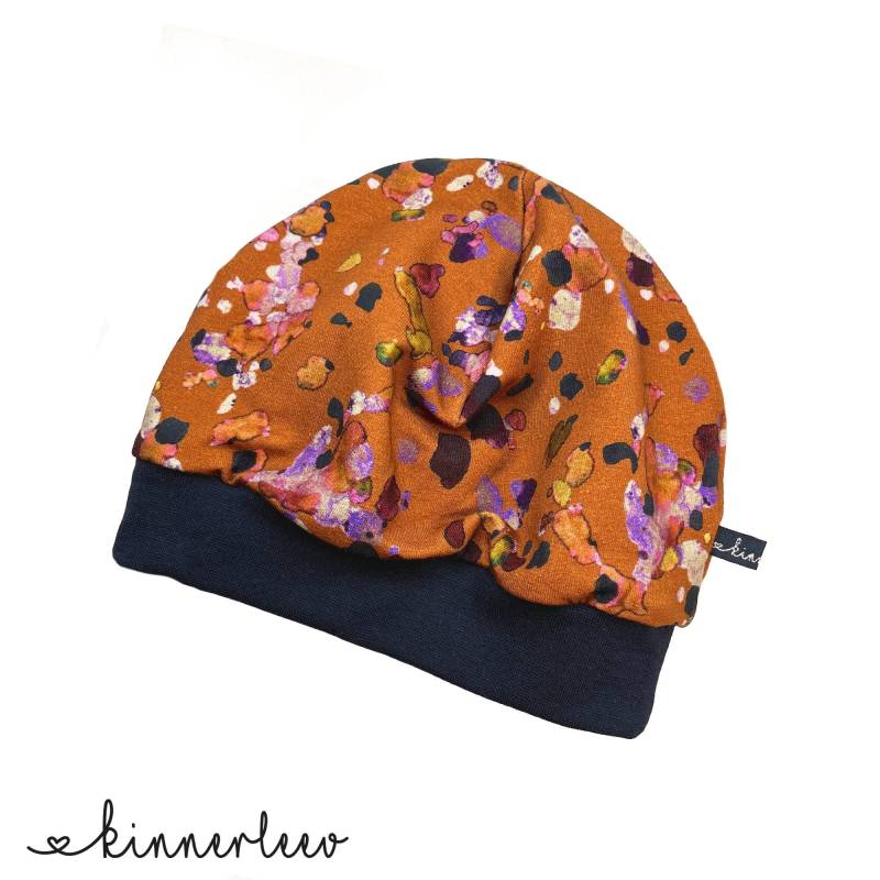 Beanie Mütze Splash Curry Kuschelsweat Baby Kinder Mädchen Junge von kinnerleev