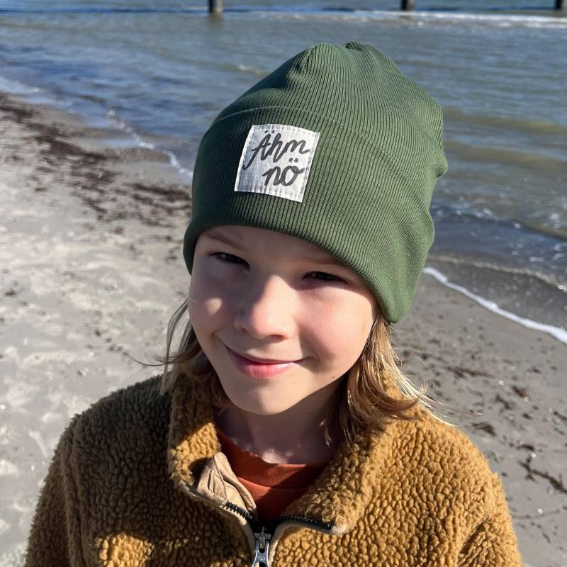 Beanie Mütze Tannengrün Rib Ähm Nö Hipster Baby Kinder Mädchen Junge von kinnerleev
