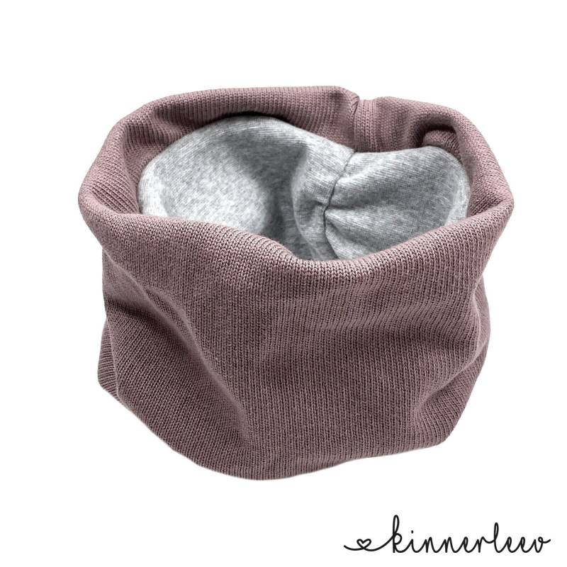 Loop Schal Baumwollstrick Mauve Baby Kinder Mädchen Junge von kinnerleev