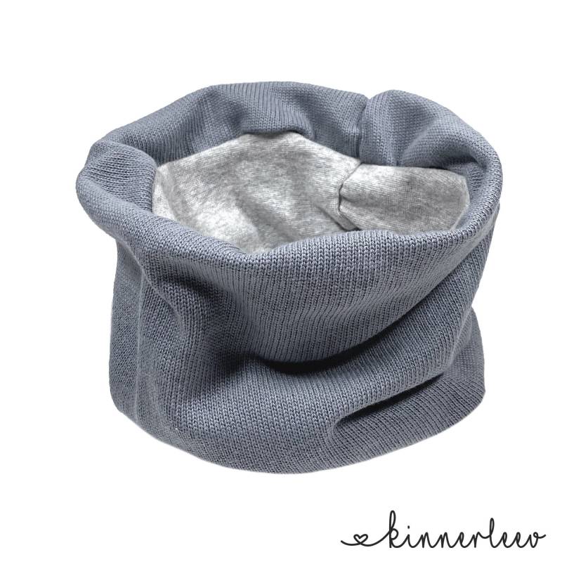 Loop Schal Baumwollstrick Rauchblau Baby Kinder Junge Mädchen von kinnerleev