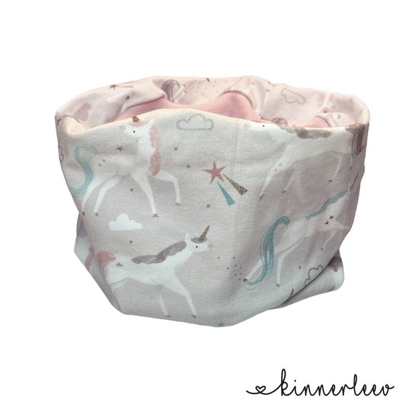 Loop Schal Einhorn Sand Rosa Sommersweat Baby Kinder Mädchen von kinnerleev