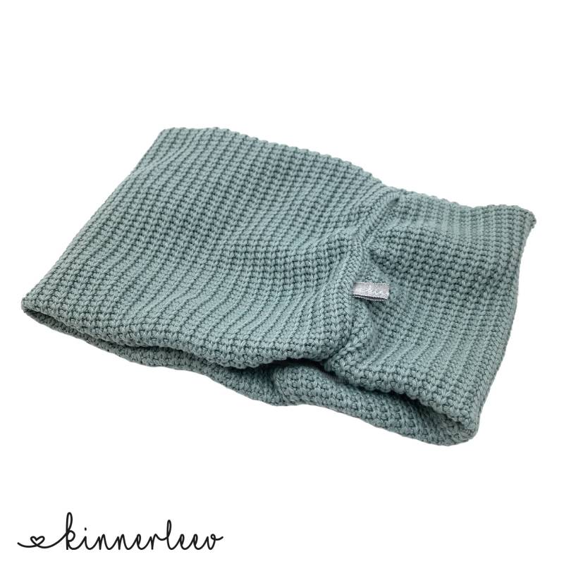 Loop Schal Grobstrick Mint Baby Kinder Junge Mädchen von kinnerleev