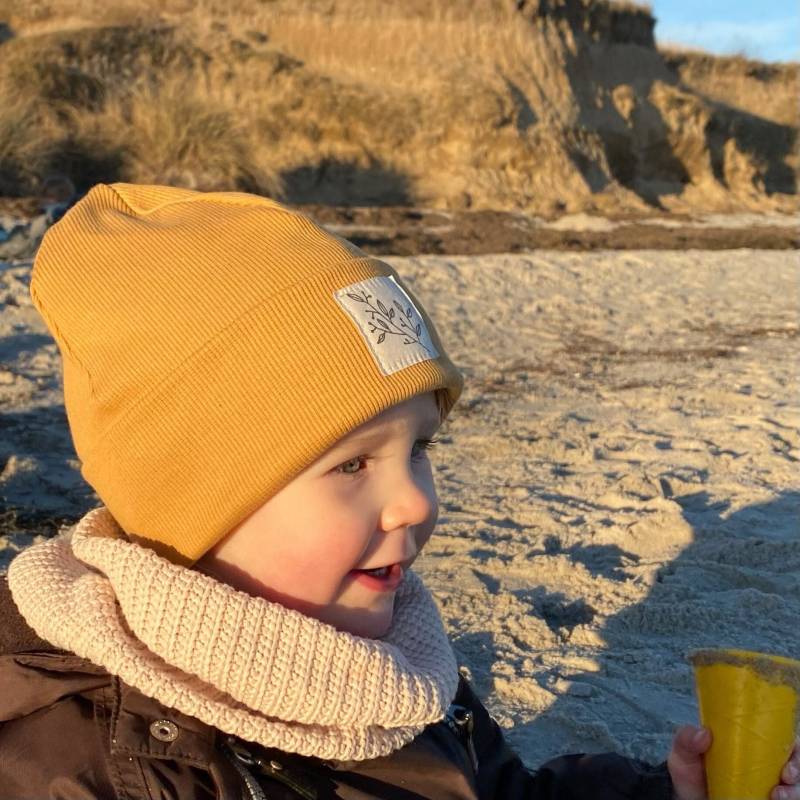 Loop Schal Grobstrick Natur Baby Kinder Mädchen Junge von kinnerleev