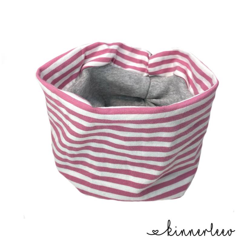 Loop Schal Pink Gestreift Baby Kinder Jersey Mädchen von kinnerleev