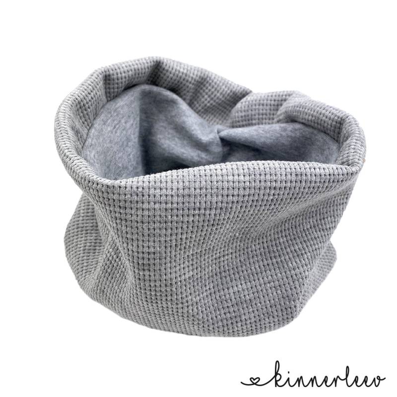 Loop Schal Waffeljersey Grau-Meliert Baby Kinder Junge Mädchen von kinnerleev