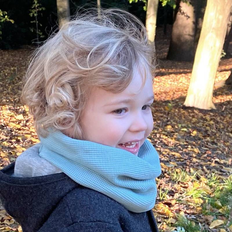 Loop Schal Waffeljersey Mint Baby Kinder Junge Mädchen von kinnerleev