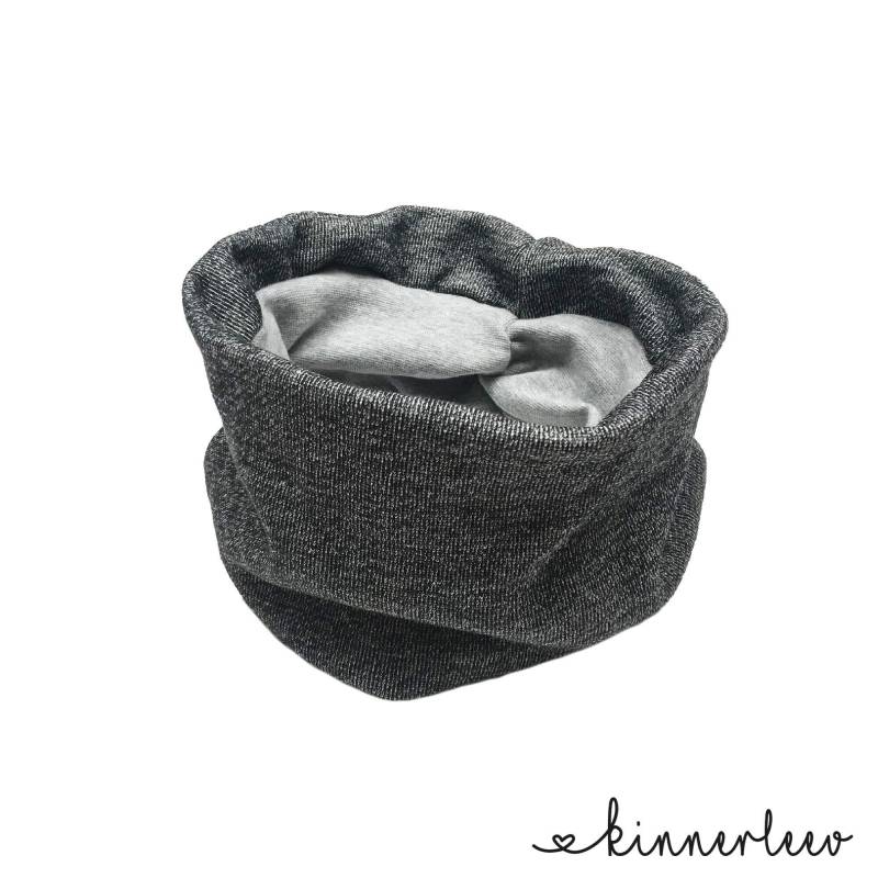 Loop Schal Wintersweat Dunkelgrau Sweatschal Junge Mädchen Kinder Baby von kinnerleev