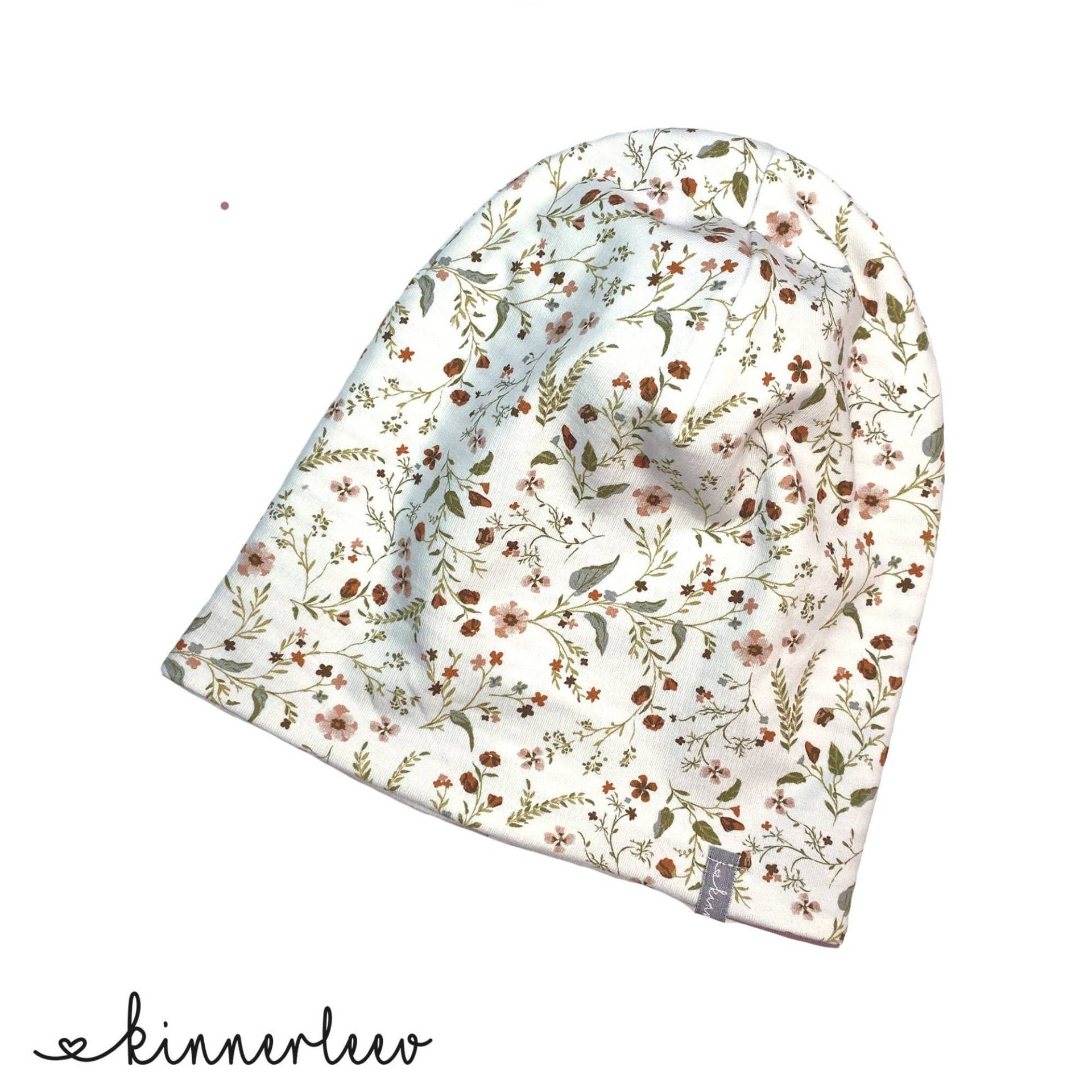 Slouch-Beanie Petit Fleurs Baby Kinder Mädchen Jersey Slouch-Beanie Petit Fleurs Baby Kinder Mädchen Jersey von kinnerleev