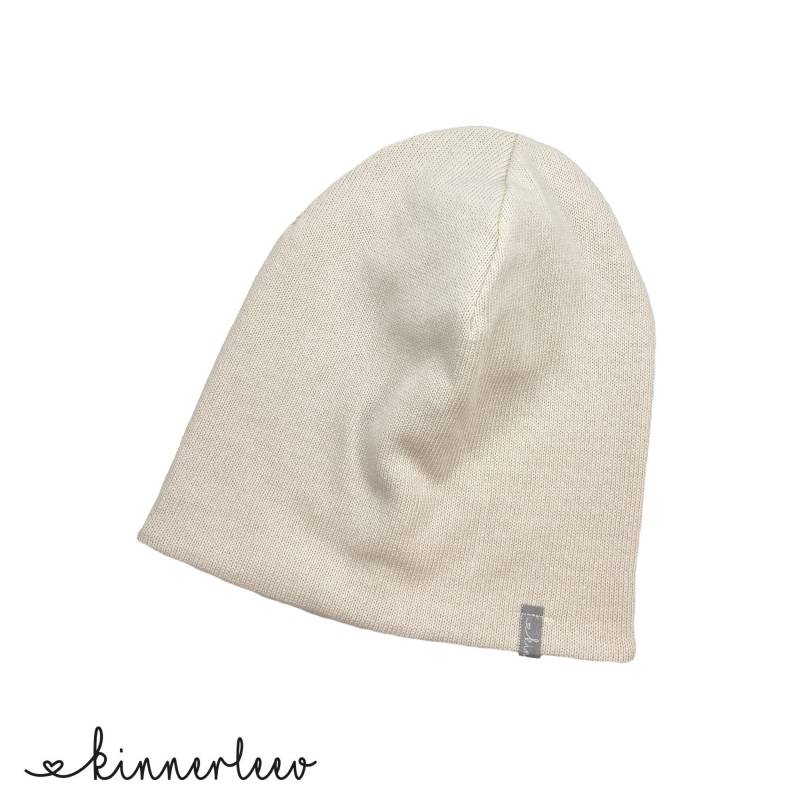 Slouch-Beanie Strick Natur Baby Kinder Mädchen Junge Jersey von kinnerleev