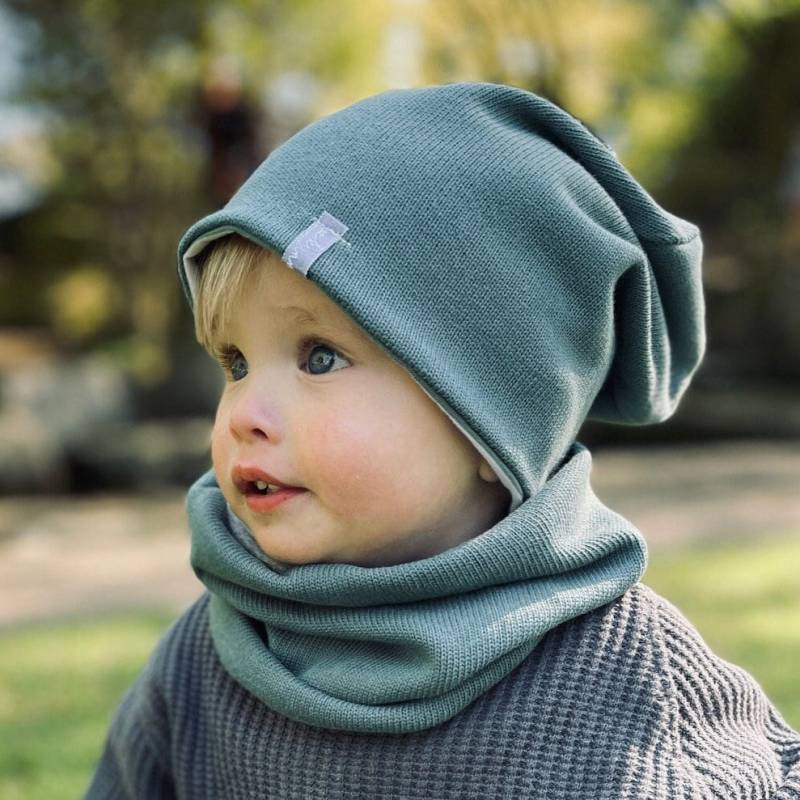 Slouch-Beanie Strick Petrol Baby Kinder Junge Mädchenjersey von kinnerleev