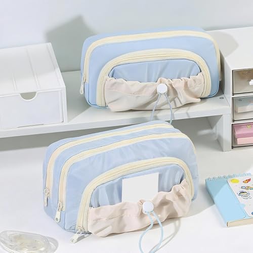 kinrguiyuez Stylische Stiftmäppchen - Schreibwaren Beutel Mit Kordelzug | Großzügiges Organizer Mit Wasserdichtem Design Für Schüler Schulmaterial Aufbewahrung von kinrguiyuez