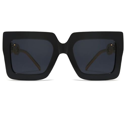 kinrguiyuez Vintage-Sonnenbrille, Angelbrille, UV-Schutz, tragbar, zum Angeln, Fahren, Radfahren, stilvolle Farbtöne, Schwarzer Rahmen, graue Teile, Refer to description von kinrguiyuez