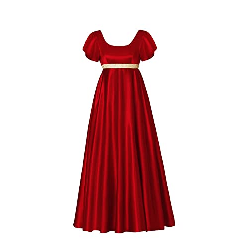 kinstell Regency Kleider für Damen 18. Jahrhundert Kleid Satin Vintage Regency Kleid Schärpe viktorianisches Teepartykleid von kinstell