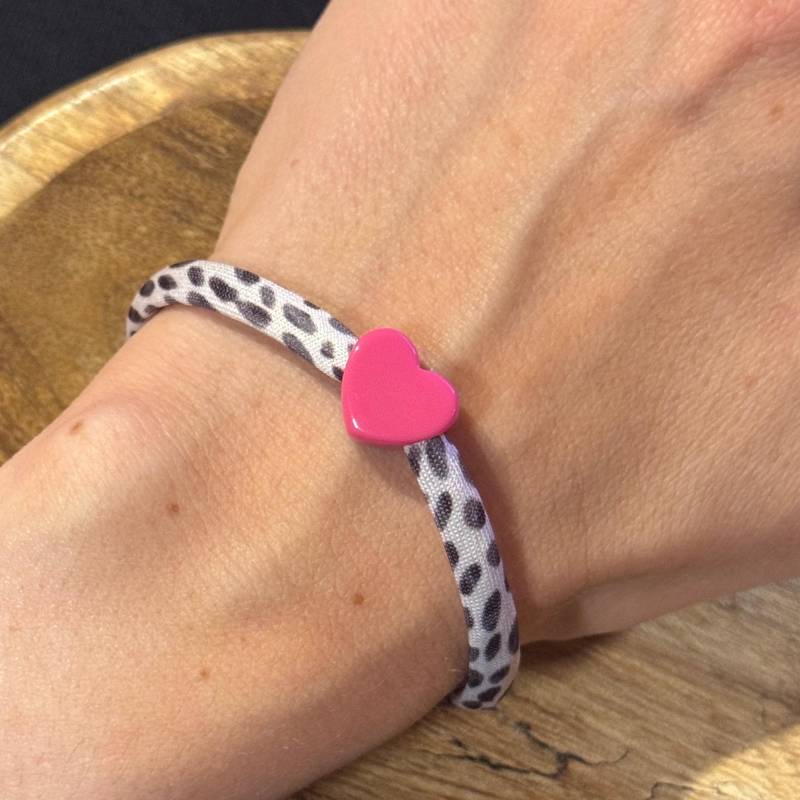 Armband Liberty Ibiza Herz Liebe Love Freundschaft Lila Pink Schwarz Weiß Punkte Armband Liberty Ibiza Herz Liebe Love Freundschaft Lila Pink Schwarz Weiß Punkte von kintschi