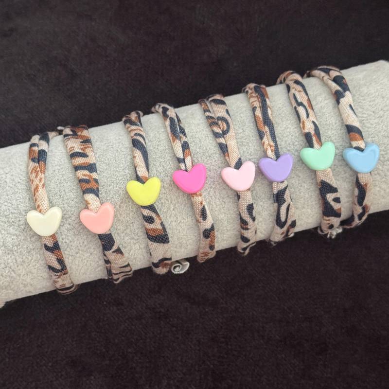 Armband Liberty Leo Ibiza Herz Liebe Love Leopard Freundschaft Pastell Mint Rosa Lila Türkis Blau Weiß Pink Apricot Armband Liberty Leo Ibiza Herz Liebe Love Leopard Freundschaft Pastell Mint Rosa Lila Türkis Blau Weiß Pink Apricot von kintschi