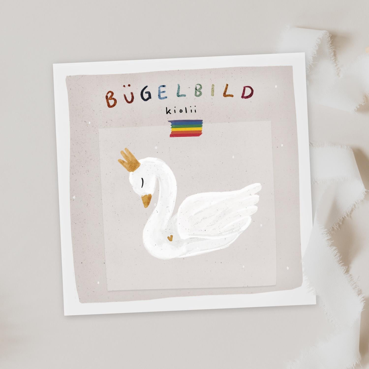 Bügelbild Schwan | Bügelbilder Kinder, Bügelpatches, Aufnäher von kiolii