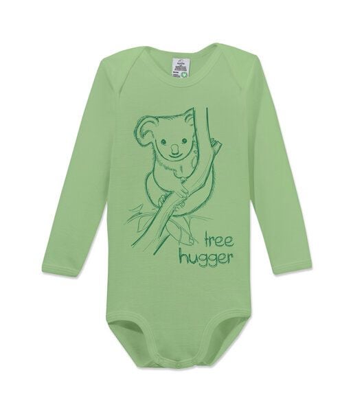 kippie veganer Langarm Baby Body aus GOTS Bio-Baumwolle – Tree Hugger von kippie