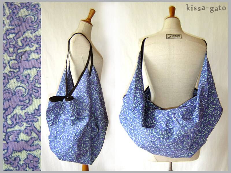 Beutel Tasche Cord Lila Blau Türkis Engel Shopper Kissagato Rucksack von kissagato