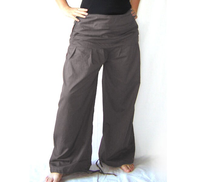 Faltenhose Breiter Bund Dunkelgrau Hose Kissagato S M L Xl von kissagato