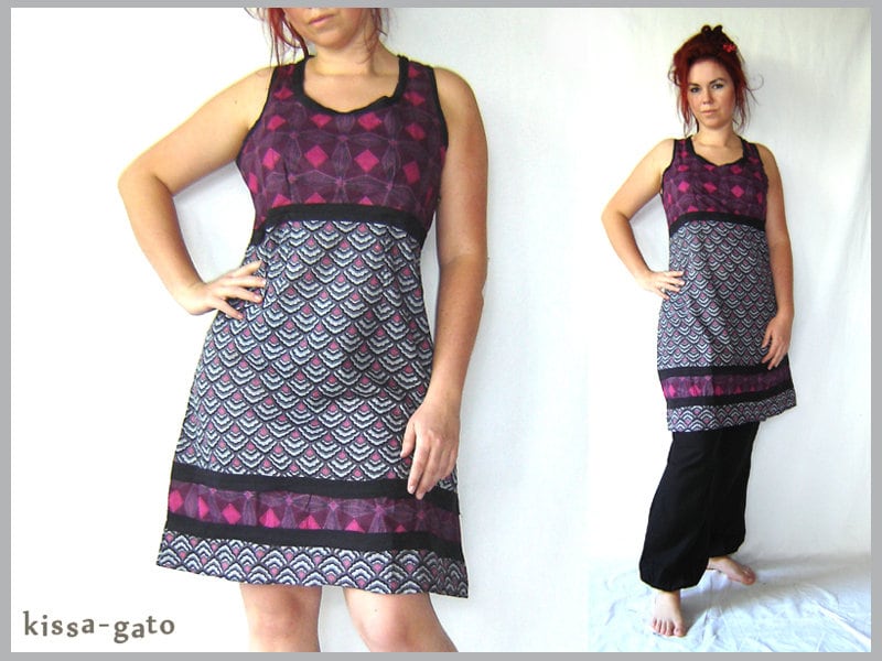 Kleid Marit Lila Brombeer Grau Tunika Sommerkleid Kissagato S M L Xl Kleid Marit Lila Brombeer Grau Tunika Sommerkleid Kissagato S M L Xl von kissagato