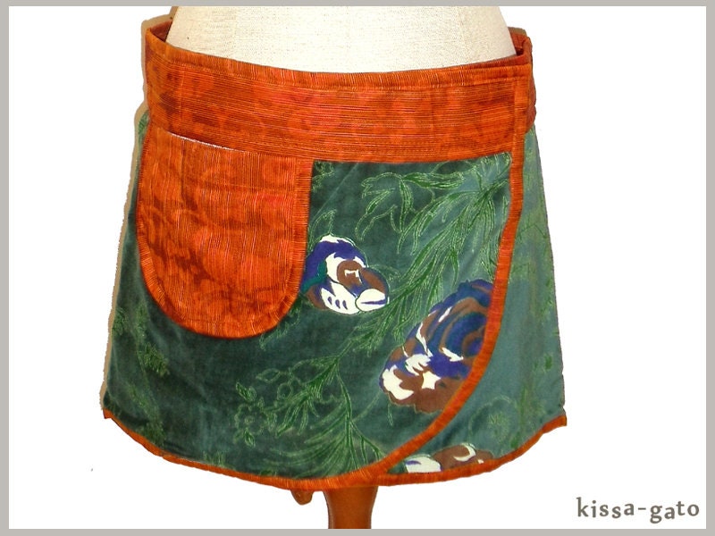 Klettrock Cacheur Pika C2 Cord Samt Klett Wickelrock Rock Kissagato S M L Xl von kissagato