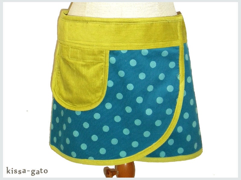 Klettrock Cacheur Pika I1 Cord Klett Wickelrock Rock Kissagato S M L Xl Oliv Türkis von kissagato