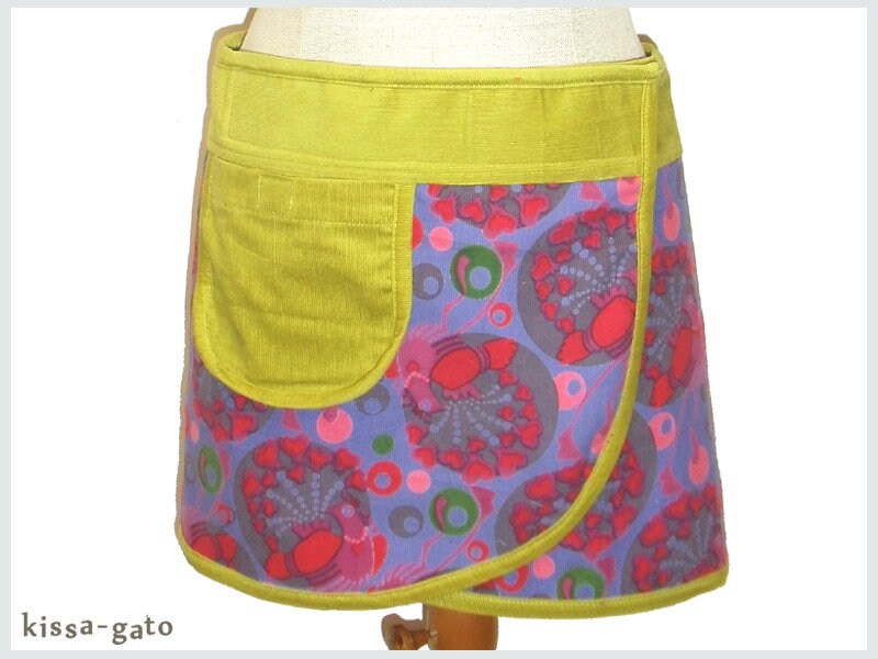 Klettrock Cacheur Pika K1 Cord Klett Wickelrock Rock Kissagato S M L Xl Oliv Lila Bunt von kissagato