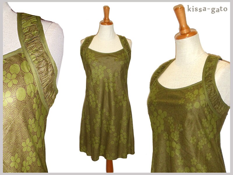 Tunika Kleid Laisa Oliv Grün Kissagato Top S M L Xl Oberteil von kissagato