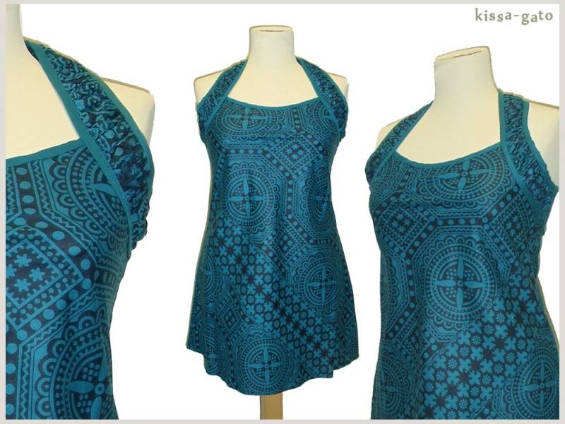 Tunika Kleid Laisa Petrol Blau Kissagato Top S M L Xl Oberteil von kissagato