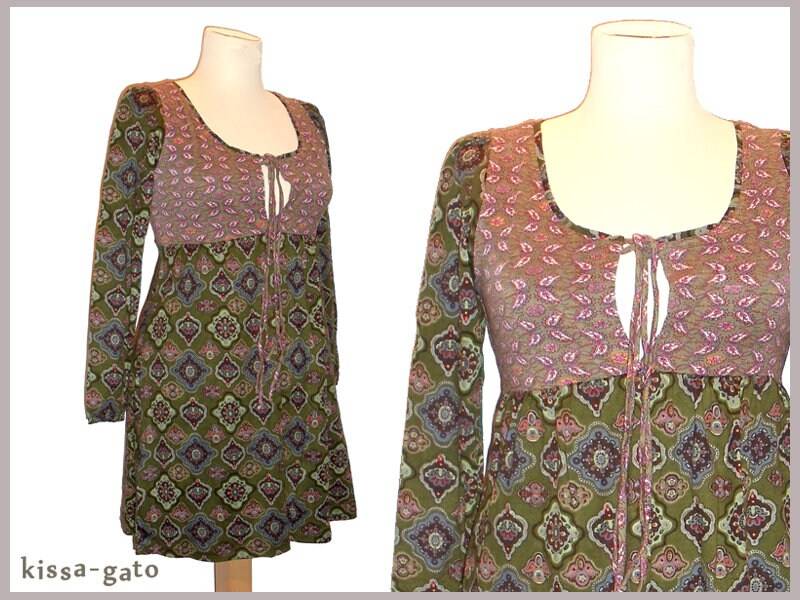 Tunika Nessi Minikleid Longshirt Kleid Grün Schlamm Kissagato M L Xl Shirt von kissagato