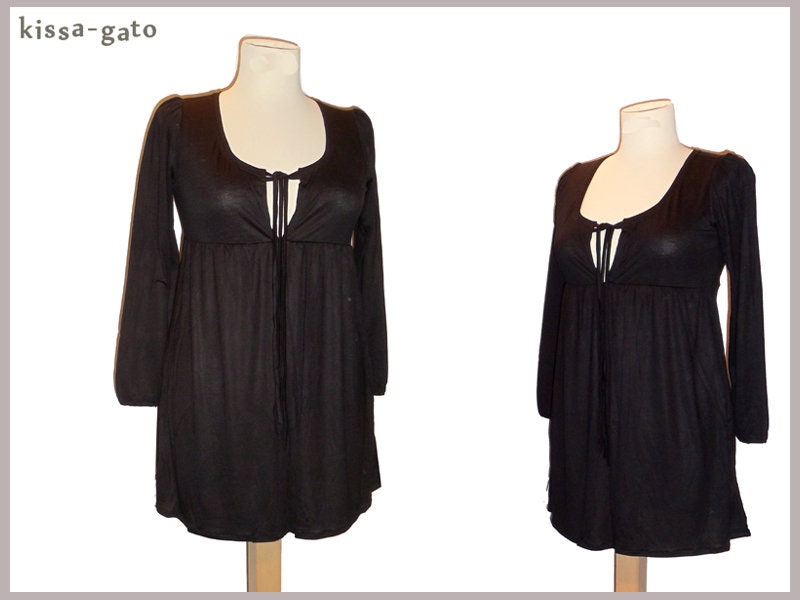 Tunika Nessi Minikleid Longshirt Kleid Schwarz Kissagato S M L Xl Shirt von kissagato