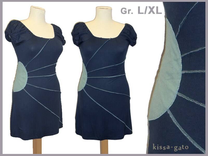 Tunika Sun Longshirt Minikleid Kleid Dunkelblau Mint Grau Kissagato M L Xl von kissagato