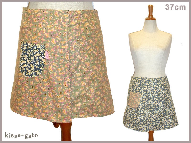 Wenderock Lisi 37cm Wickelrock Klett Kissagato Rock Graublau Lindgrün S M L von kissagato