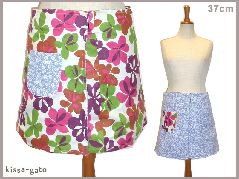 Wenderock Lisi 37cm Wickelrock Klett Kissagato Rock Hellblau Bunt S M L von kissagato