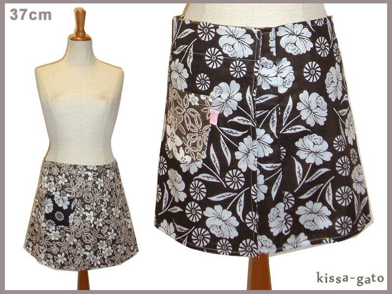 Wenderock Lisi 37cm Wickelrock Klett Kissagato Rock Schwarz Braun S M L von kissagato