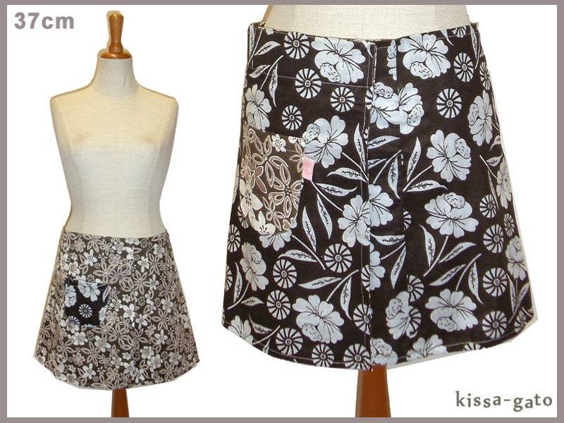 Wenderock Lisi 37cm Wickelrock Klett Kissagato Rock Schwarz Braun S M L von kissagato