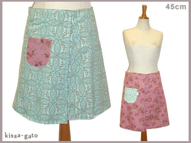 Wenderock Lisi 45cm Wickelrock Klett Kissagato Rock Altrosa Rosa Mint Türkis S M L von kissagato