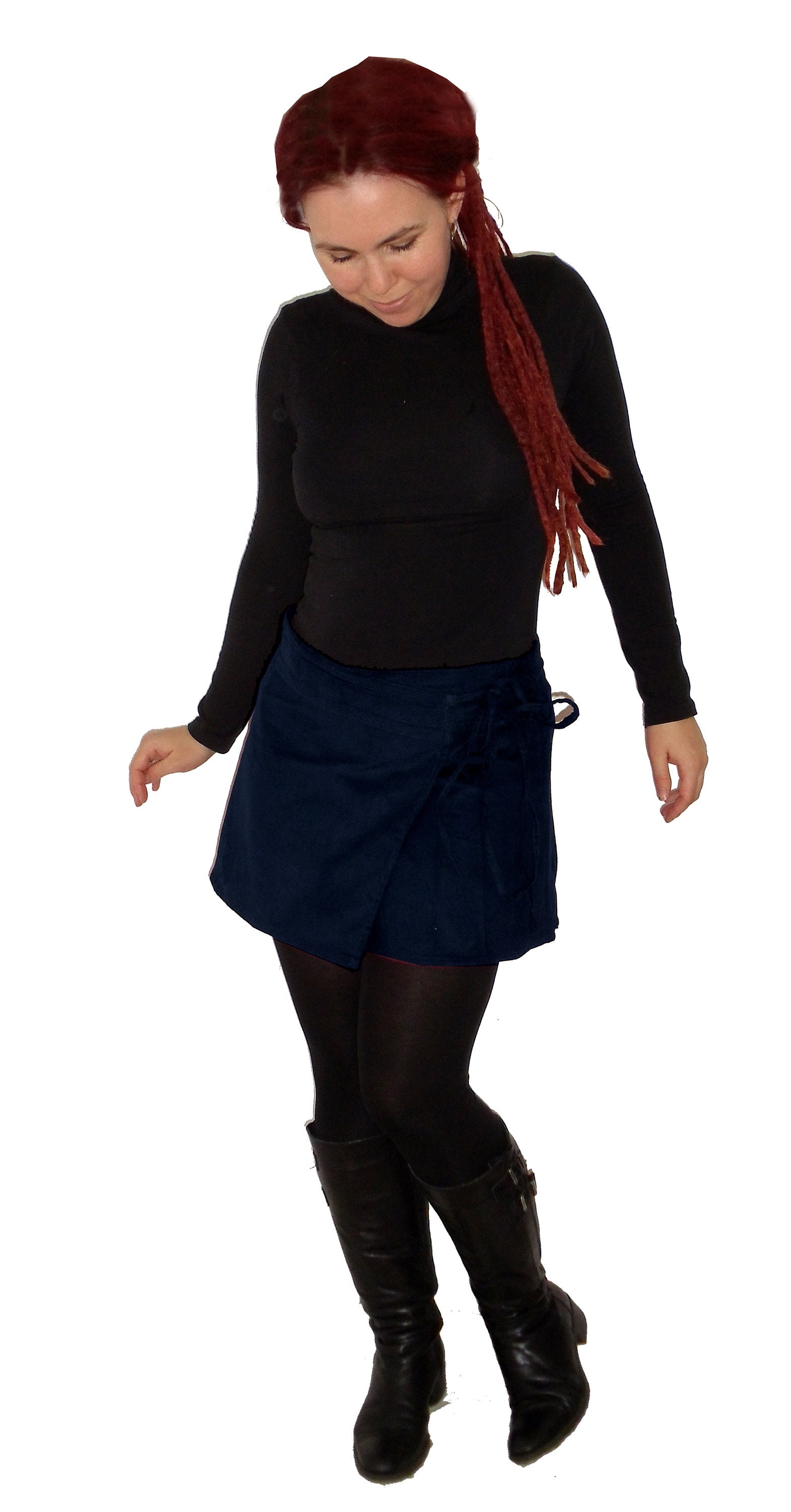 Wickelrock Leni Cord Dunkelblau Klett Kissagato Rock Blau S Bis Xl von kissagato