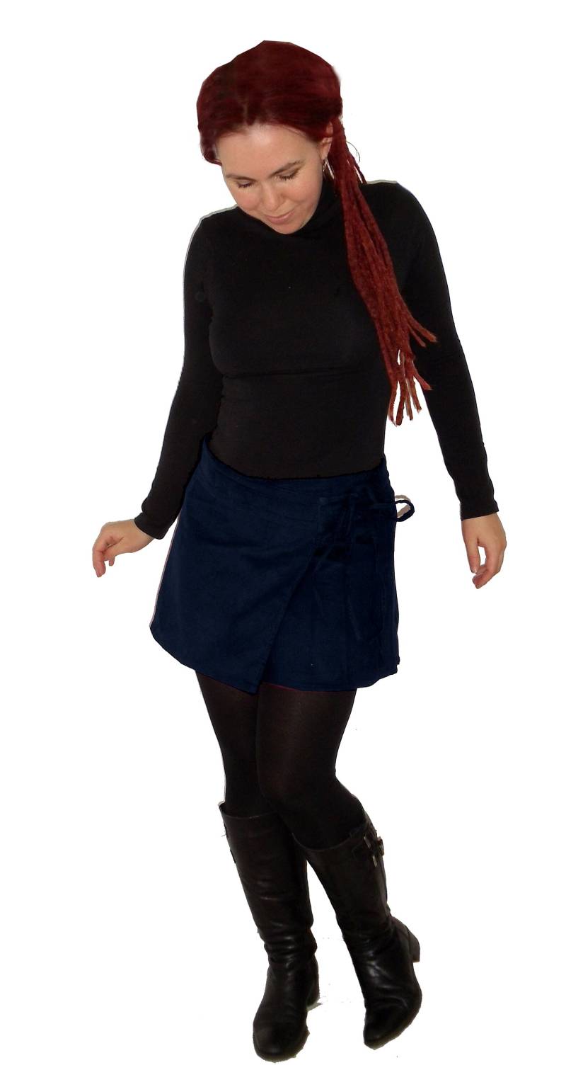 Wickelrock Leni Cord Dunkelblau Klett Kissagato Rock Blau S Bis Xl von kissagato