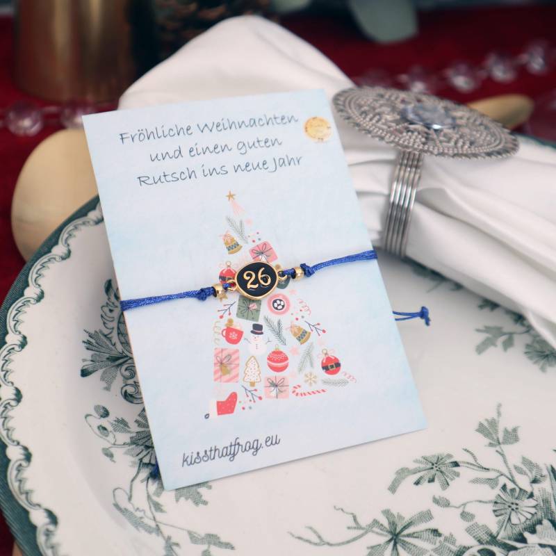 2026 Glücksbringer-Armband - Verstellbare Metallschnur Mit Glitzerstern Und Vergoldetem Anhänger von kissthatfrogeu