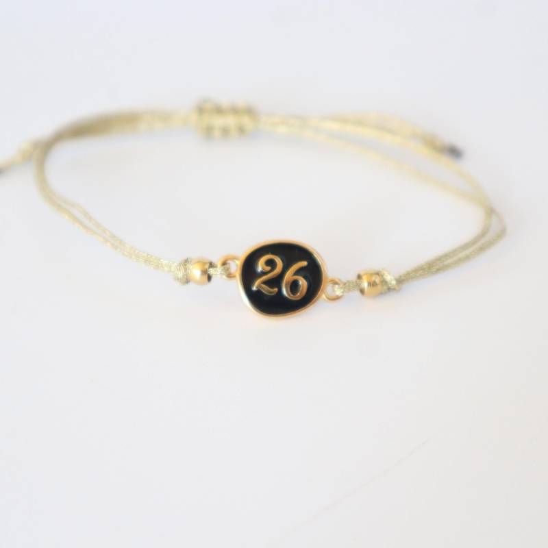 2026 Glücksbringer-Armband - Verstellbare Metallschnur Mit Glitzerstern Und Vergoldetem Anhänger von kissthatfrogeu