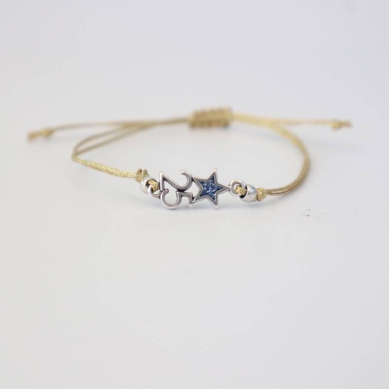 Abitur 2025 Glücksbringer-Armband - Abschlussgeschenk- Verstellbare Metallschnur Mit Glitzerstern Und Vergoldetem Anhänger von kissthatfrogeu