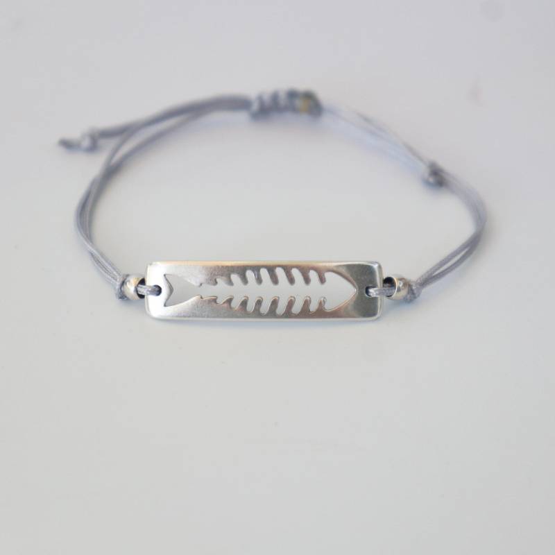 Fischknochen Armband, Verstellbares Kordelarmband Für Herren, Boho Surfer von kissthatfrogeu