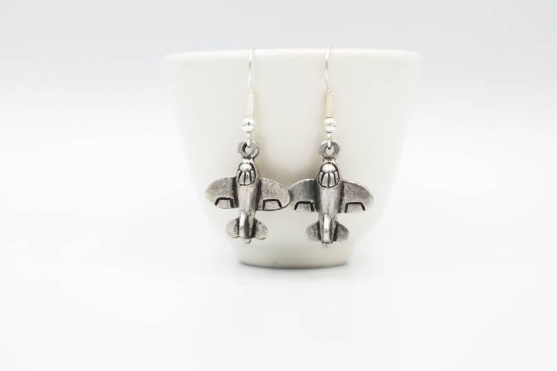 Flugzeug Ohrringe, Propeller Reise Transport Ohrringe von kissthatfrogeu