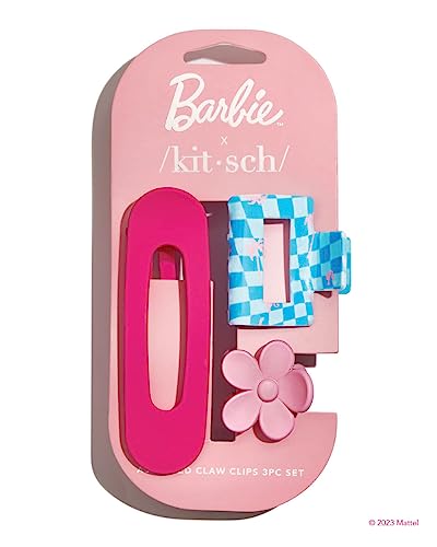 Barbiex Kitsch Haarspangen für Damen, mittlere offene Form, Haarklammern für dickes Haar, niedliche Blumen-Haarspange und große, matte, flache Haarspange für Teenager-Mädchen, Haarstyling-Zubehör, 3 von Kitsch